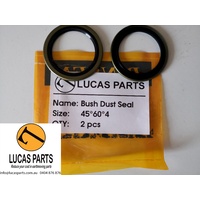 Bush Dust Seal 35*45*4mm One Pair ID*OD*THK  VIO17 (P2 P5 P8 P9) PN  172448-81610 SK20SR (P8 P9 P10 P11)