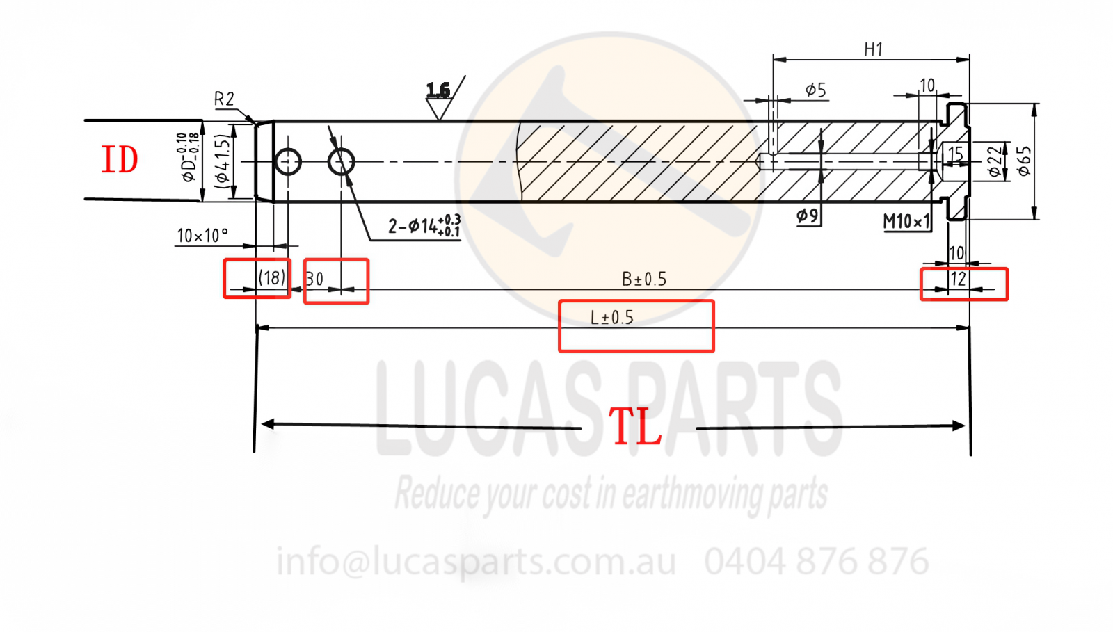 Bucket Pin Measurement