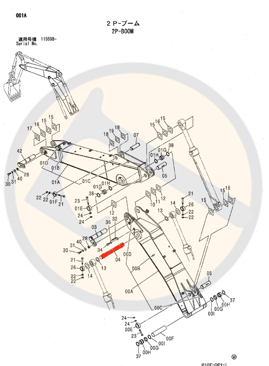 Pin 90x820 Hitachi ZX200 ZX210 Part Number 3088574_LUCAS PARTS