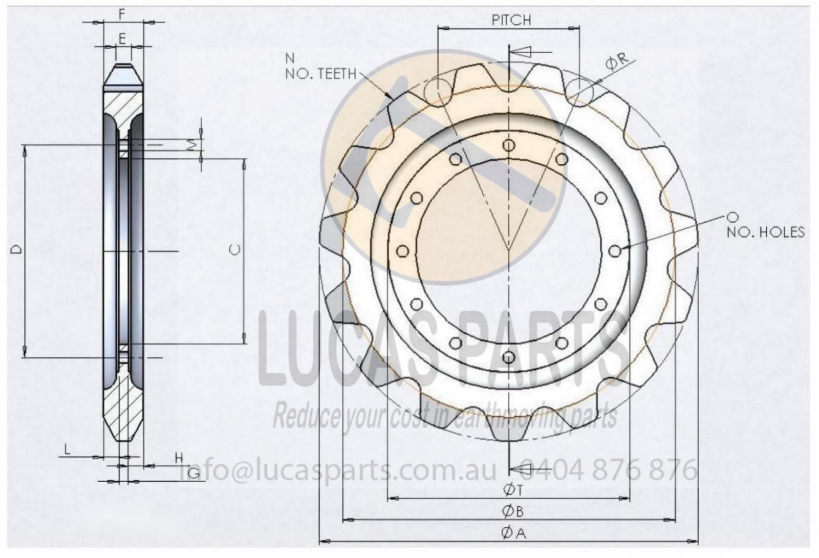 Sprocket Diagram Lucas Parts