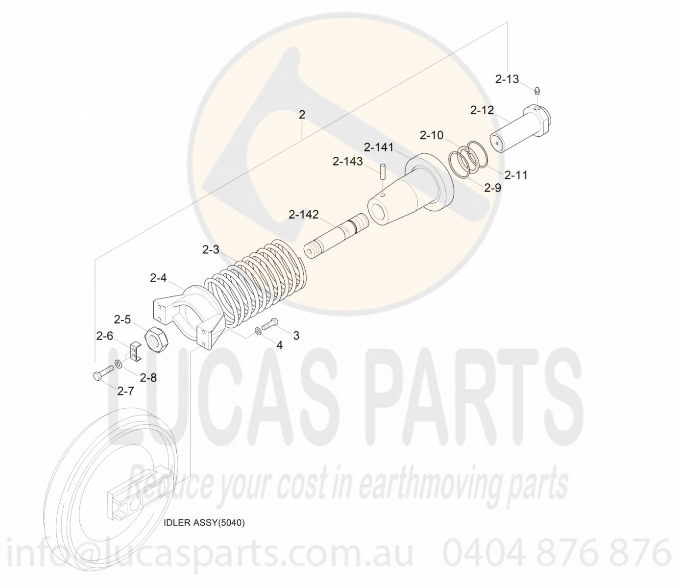 Track Adjuster and Coil Spring Assembly