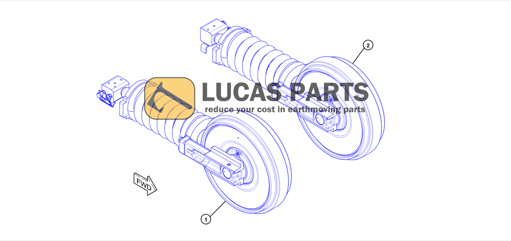 Track Adjuster Recoil Spring Assembly CAT312D CAT314D CAT315D 315FL CAT313FL Lucas Parts