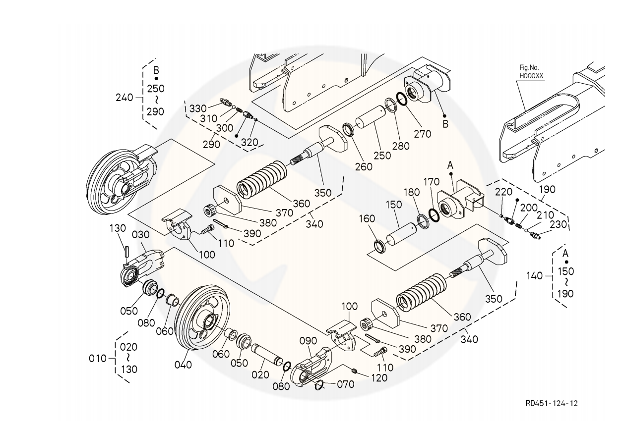 Track Ajuster Assembly/Track Spring Assy U55-4_lucas parts