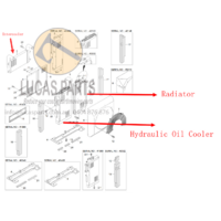 Hydraulic Oil Cooler R210LC-9 R210NLC-9 R210W-9 Part Number: 11Q6-40640 11Q6-40641 11Q6-40642