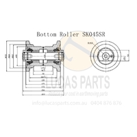 Bottom Roller SK45SR SK045SR for Rubber Track