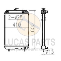 Radiator for Caterpillar CAT 305  304CCR 305CCR  PN 278-2195 2782195