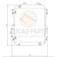 Radiator for Kobelco SK60 SK60-3  PN 2452U424R100