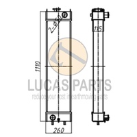 Radiator for Komatsu PC120-8 PC130-8 PN 203-03-12221