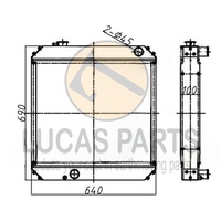 Radiator for Komatsu PC100-5 PC120-5 PN 203-03-56120 203-03-56360