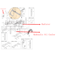 Radiator R210LC-9 R210NLC-9 R215-9 R250LC-9 PN: 11Q6-40631 11Q6-40632 11Q6-40633 