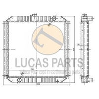 Radiator for Kobelco MD200C SK200-3 SK200LC-3 PN: 2452U426F1 2452U426S1