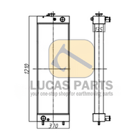 Radiator for Kobelco  SK350-8  PN  LC05P00043F1, LC05P00043F5