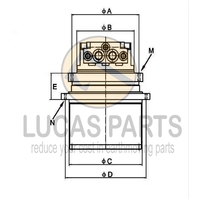 Final Drive VIO30 VIO35 U35 U35S U35-3 U35-4 KX91-3 EX30 AX30 CAT303CR Yanmar B27 (9) 190mm Genuine Parts