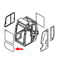 Glass - Windshield Lower Glass EC55B EW55B EC55 EC55E Volvo 14506844