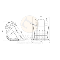 Excavator Bucket Skeleton/Sieve  Bucket 5Tonnes