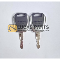 Key  for Hyundai -9 Machine  -  One Pair   PN 21Q4-00090 21Q400090 