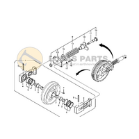 Track Adjuster/Recoil  Spring Assembly  EC55 EC60 ECR48 ECR58 PN VOE14669596