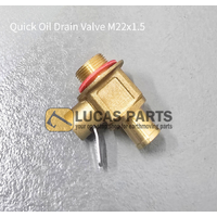 Quick Oil Drain Valve M22x1.5 Threads for KOMATSU