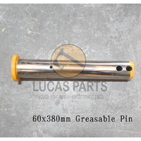 Excavator Pin 60*380mm  ID*TL, Solid Pin