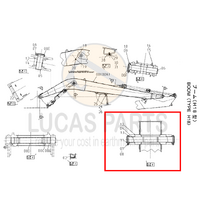 Excavator Pin 110*950mm  ID*TL Boom Lift Ram Top Pin (4) ZX330 ZX350 ZX360  PN 3079491