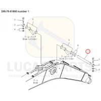 Excavator Pin 110x980mm  IDxTL  Boom Lift Ram Top Pin (P4) PC400-6/7 PC450-6/7 PC490LC-10  PN 208-70-61860