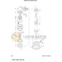 Slew/Swing Motor Assembly R140LC-7 R140LCD-7 R140W-7  PN 31N3-10220 Genuine Part