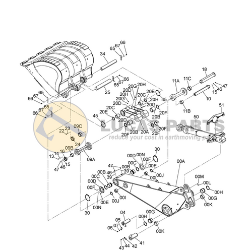 H-Link EX1200-6 EX1900-6 PN 9290341 Aftermarket