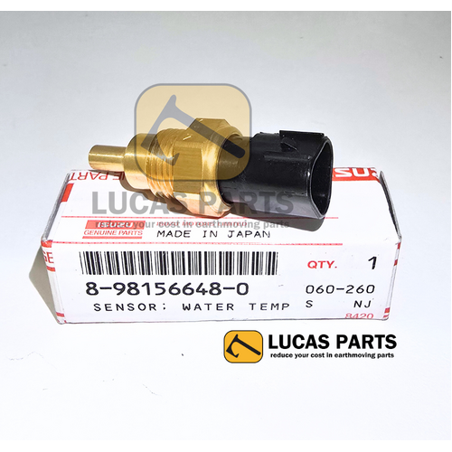 Sensor - Water Temperature for Hitachi ZX110-3 ZX120-3 ZX200-3 ZX240-3 ZX270-3 John Deere 220DW 245GLC 225DLC PN: 8-98156648-0 8981566480