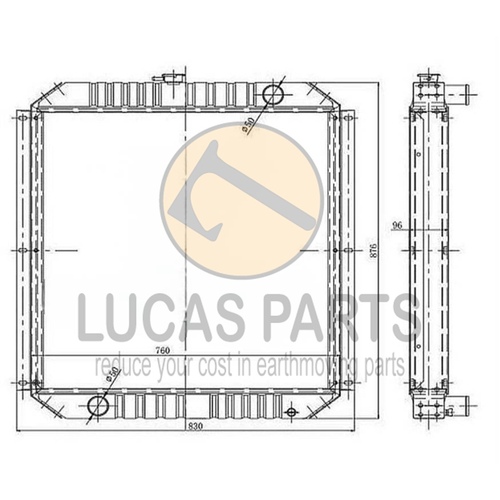 Radiator for Kobelco MD200C SK200-3 SK200LC-3 PN: 2452U426F1 2452U426S1