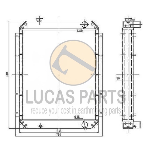 Radiator for HITACHI EX200 EX200-1  PN 4204914