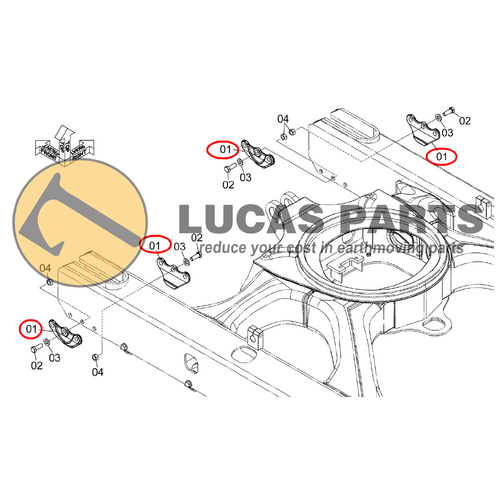 Track Guide/Plate  ZX40U-5A  ZX48U-5A  ZX50U-5A 9318142 