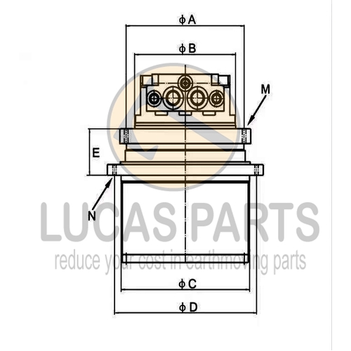 Final Drive VIO30 VIO35 U35 U35S U35-3 U35-4 KX91-3 EX30 AX30 CAT303CR Yanmar B27 (9) 190mm Genuine Parts