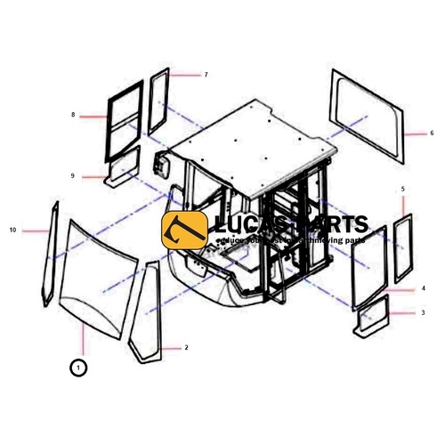 Glass - Front Window Front Center Glass SW405K (Diagram Location: 1)