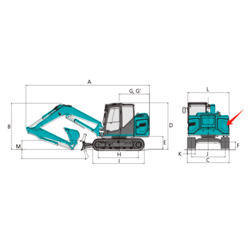 Side Cover/Panel/Guard R.H. Kobelco SK85MSR-7