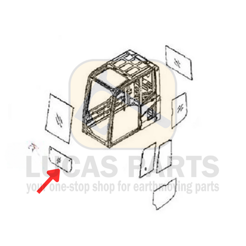 Glass - Front Window Lower Glass PC200-6