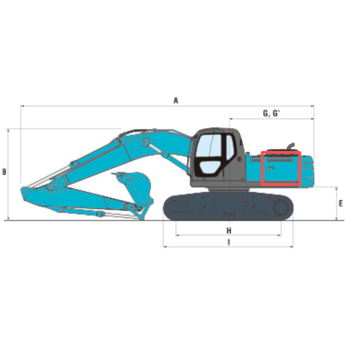 Side Cover/Panel/Guard L.H. Kobelco SK210-8 (cover the radiator)