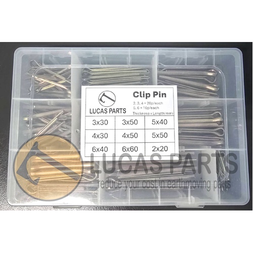 Clip Pin Kit/Cotter Split Pin - Varius Sizes,  2mm to 6mm thickness