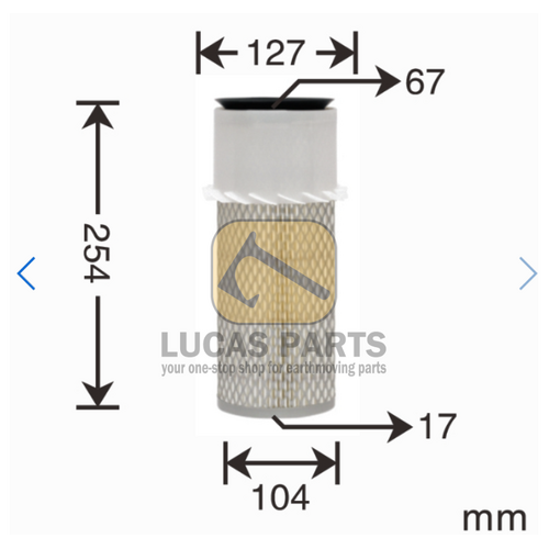 Air Filter  VIO30 VIO50 YB27 YB35 EC50 PC15 PC20 PC30-7 PC40  SK35SR SK024