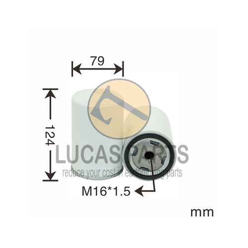 Fuel Filter CAT 205 206 211 212 213 Komatsu PC210-6K Kobelco SK200-8 Hitachi EX165W Engine: Komatsu S6D102E/SA4D102E
