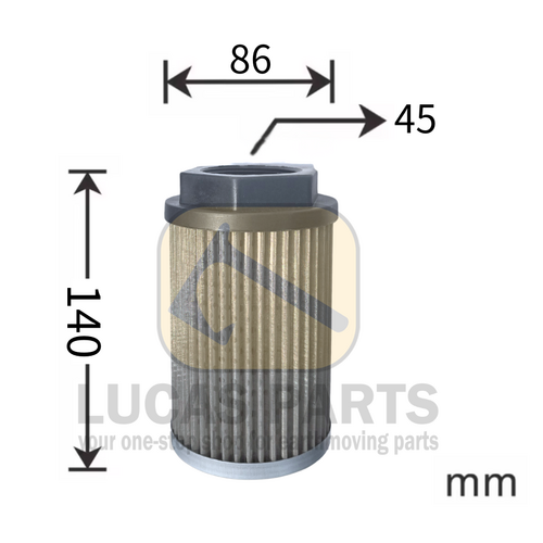 Hydraulic Filter Kubota KX018-4 Volvo EC50 EW70  JCB 409B 520-55  CASE CT160  TREXT TR100  NEW HOLLAND CS520