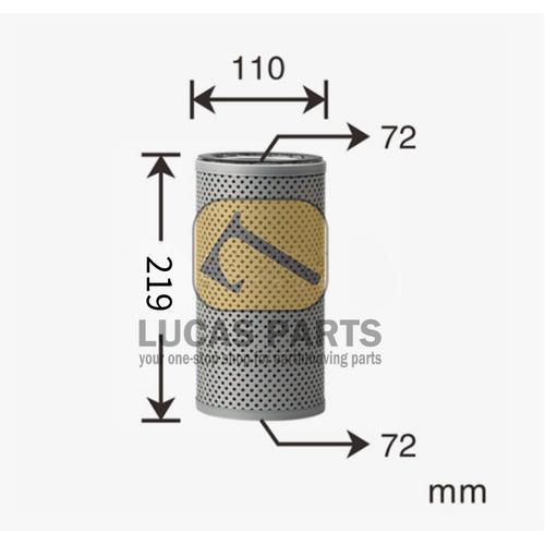 Hydraulic Return Filter  EC55B/D EC60C/D  CX75 CX80 