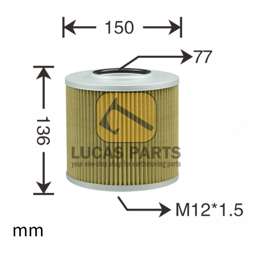 Hydraulic Suction Filter Bobcat E85 E220 DX140LCR DX140LC-5 DX225LC R145LCR-9 PN 400408-00049