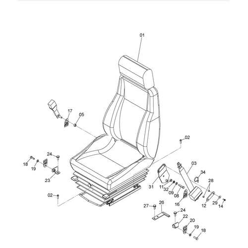 Seat - Air Suspension Seat CAT312 313 315 318 320 323 329 336 349D2