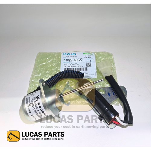 Stop Solenoid 12V KUBOTA U10-5 U15-3 U17-3 KX016-4 KX41-3 PN 1J022-60022 1G820-60022