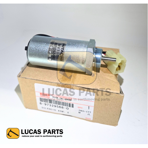 Stop Solenoid - Fuel EX27U EX30U EX35U EX40U EX50U ZX27U ZX30U ZX35U ZX40U ZX50U PN 8973295680 