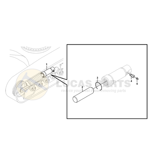 Track Adjuster Cylinder EC80D ECR88  PN14567283