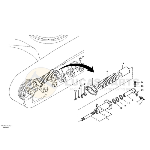 Track Adjuster/Track Spring Assembly EC330B EC340D EC350D ECR305C  PN VOE14669589