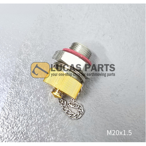 Oil Drain Valve / Screw  with Cap M20x1.5 Threads for HITACH ZX100 ZX200