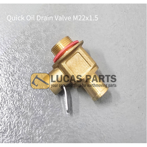 Quick Oil Drain Valve M22x1.5 Threads for KOMATSU