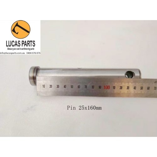 Excavator Pin 25*160mm ID*TL One Greased Hole fits Kubota K008 U10-3 & JCB 8008
